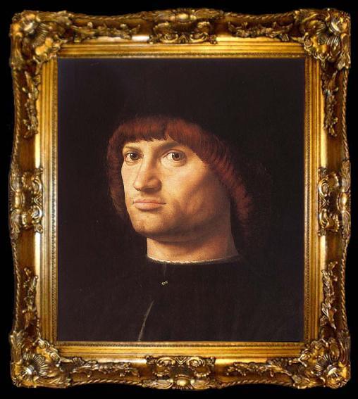 framed  Antonello da Messina Portrat of a man, ta009-2