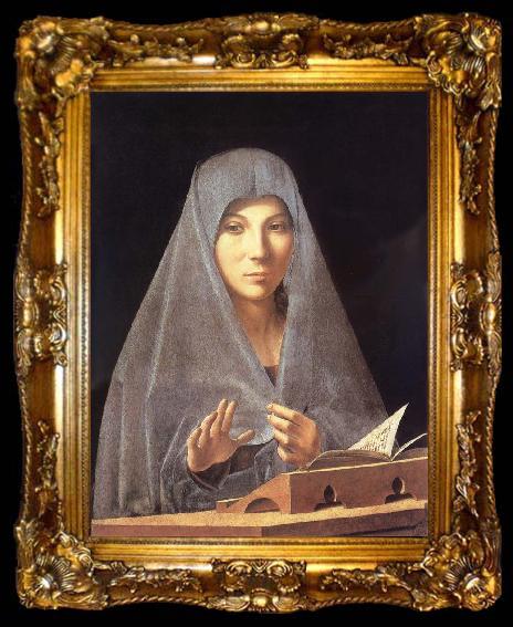 framed  Antonello da Messina Antonello there measuring, madonna Annunziata, ta009-2