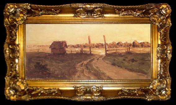 framed  Levitan, Isaak Landscape with Hutte, ta009-2