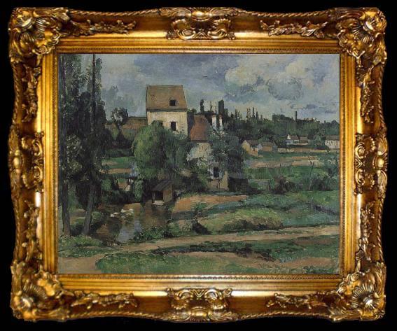 framed  Paul Cezanne Mill on the Couleuvre at Pontoise, ta009-2