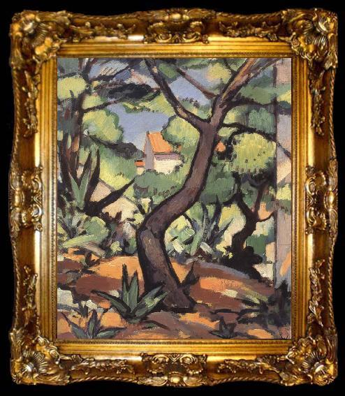 framed  Samuel John Peploe Landscape at Cassis, ta009-2