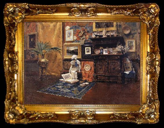 framed  William Merritt Chase Studio Interior, ta009-2