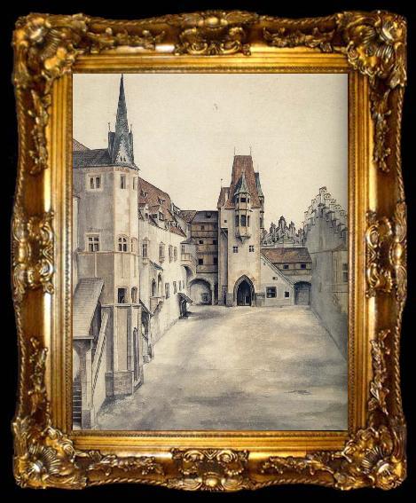 framed  Albrecht Durer The Courtyard of the Former Castle in innsbruck, ta009-2