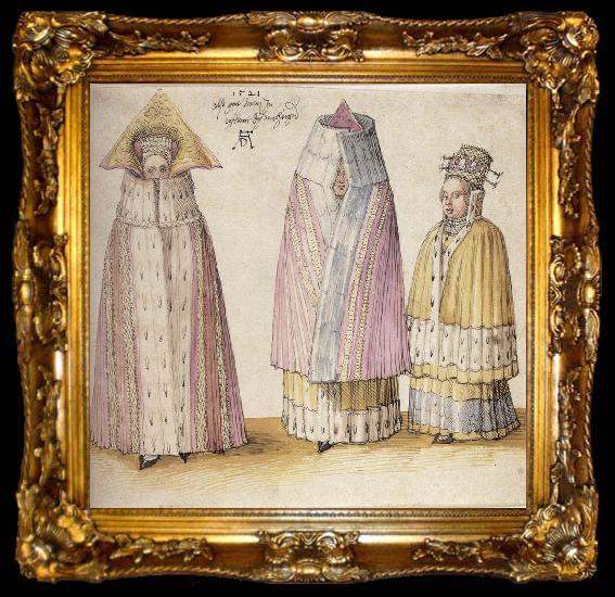framed  Albrecht Durer Three Mighty Ladies From Livonia, ta009-2