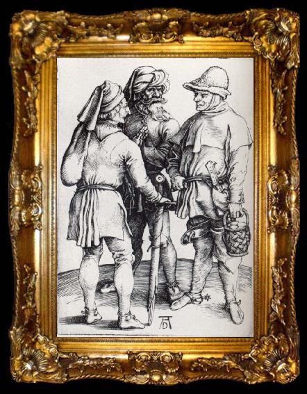 framed  Albrecht Durer Three Peasants in conver-sation, ta009-2