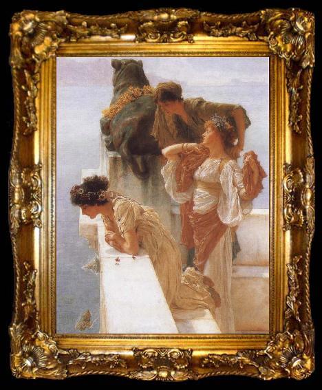 framed  Alma-Tadema, Sir Lawrence A Coign of Vantage, ta009-2