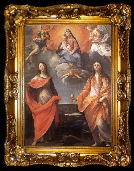 framed  Annibale Carracci The Virgin appears before San Lucas and Holy Catalina, ta009-2