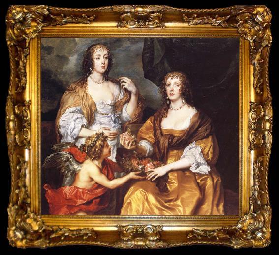 framed  Anthony Van Dyck Lady Elizabeth Thimbelby and Dorothy,Viscountess Andover, ta009-2