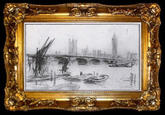 framed  Atkinson Grimshaw The Houses of Parliament, ta009-2