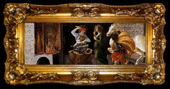 framed  BOTTICELLI, Sandro Miracle of St Eligius, ta009-2