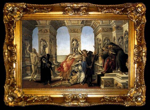 framed  BOTTICELLI, Sandro Calumny of Apelles, ta009-2