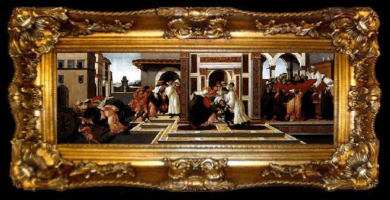 framed  BOTTICELLI, Sandro Last Miracle and the Death of St Zenobius, ta009-2