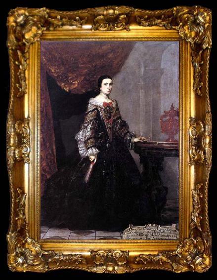 framed  COELLO, Claudio Portrait of Teresa Francisca Mudarra y Herrera, ta009-2