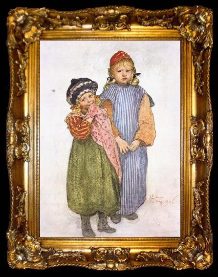 framed  Carl Larsson Carpenter Hellberg-s Children, ta009-2