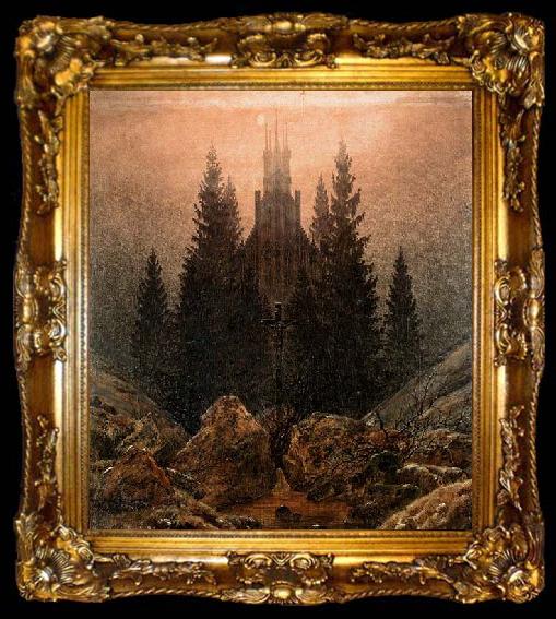 framed  Caspar David Friedrich The Cross in the Mountains, ta009-2