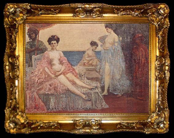 framed  Charles conder Figure composition, ta009-2