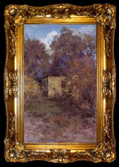 framed  Clara Southern Landscape with cottage, ta009-2