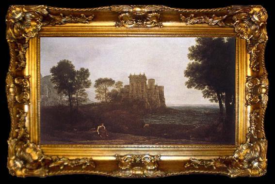 framed  Claude Lorrain Landscape with Psyche outside the Palace of Cupid, ta009-2