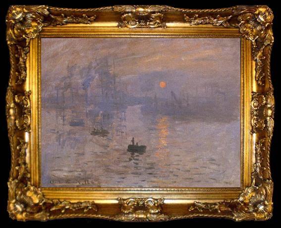framed  Claude Monet Impression-sunrise, ta009-2