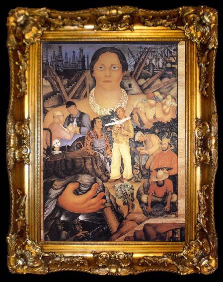 framed  Diego Rivera Allegory of California, ta009-2