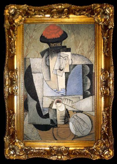 framed  Diego Rivera The Sailor is having the meal, ta009-2