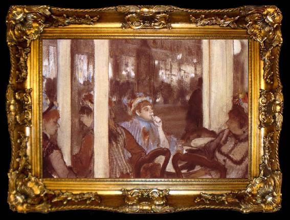 framed  Edgar Degas Women on the terrace, ta009-2