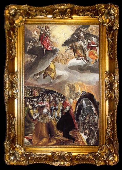 framed  El Greco THe Adoration of the Name of Jesus, ta009-2
