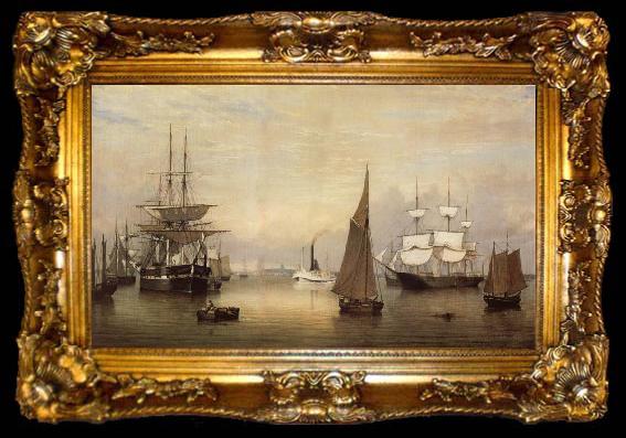 framed  Fitz Hugh Lane Der Bostoner Hafen, ta009-2