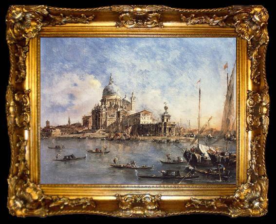 framed  Francesco Guardi Venice The Punta della Dogana with S.Maria della Salute, ta009-2