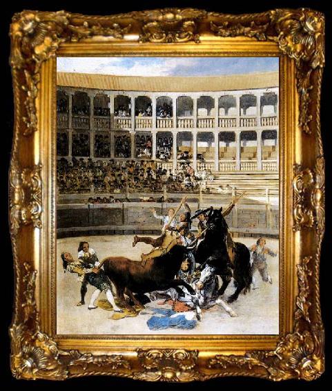 framed  Francisco de goya y Lucientes Picador Caught by the Bull, ta009-2