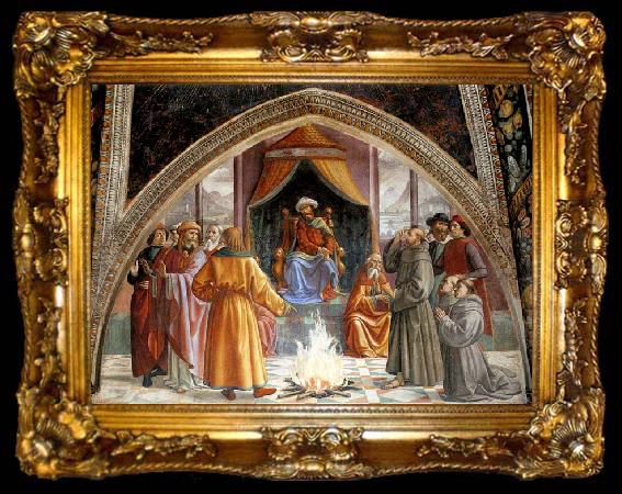 framed  GHIRLANDAIO, Domenico Test of Fire before the Sultan ., ta009-2