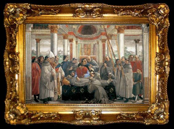 framed  GHIRLANDAIO, Domenico Obsequies of St Francis, ta009-2
