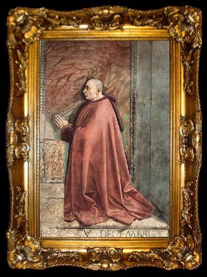 framed  GHIRLANDAIO, Domenico Portrait of the Donor Francesco Sassetti, ta009-2