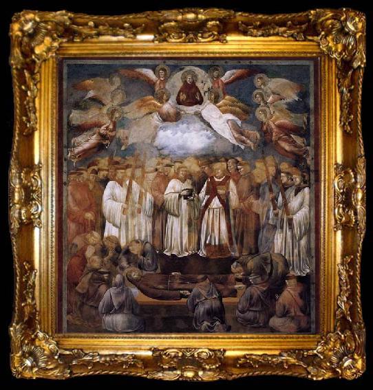 framed  GIOTTO di Bondone Death and Ascension of St Francis, ta009-2
