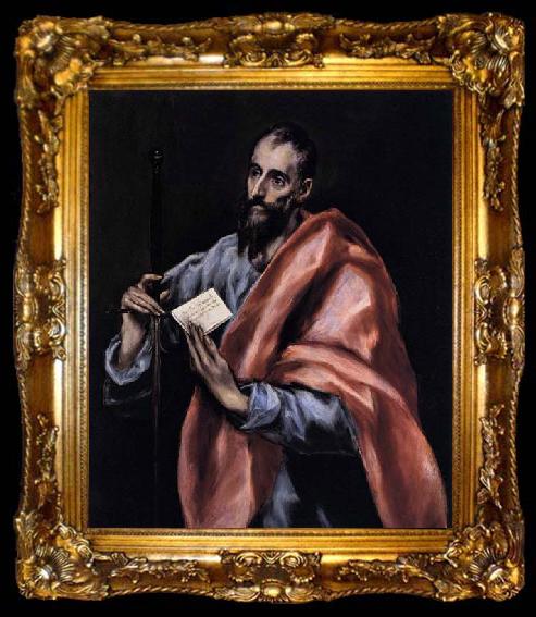 framed  GRECO, El Apostle St Paul, ta009-2