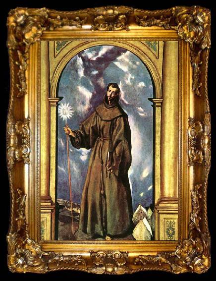 framed  GRECO, El Saint Bernardino, ta009-2