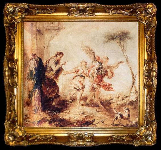 framed  GUARDI, Gianantonio Tobit,Tobias and the Angel, ta009-2