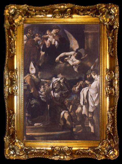 framed  Giovanni Francesco  Guercino William of Aquitaine Receives the Crown of St.Bishop Felix, ta009-2