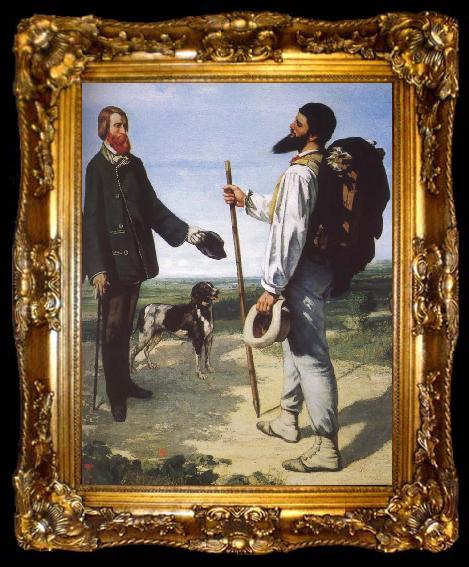 framed  Gustave Courbet Bonjour Monsieur Courbet, ta009-2