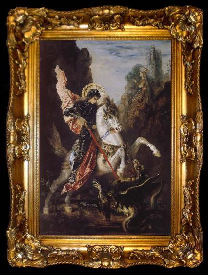framed  Gustave Moreau Saint George and the Dragon, ta009-2