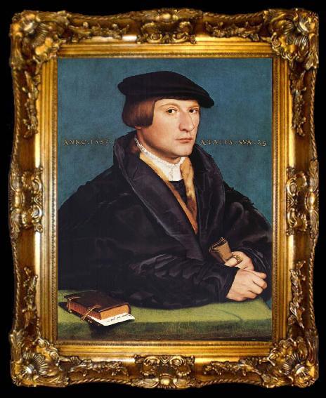 framed  HOLBEIN, Hans the Younger Portrait of a Member of the Wedigh Family, ta009-2