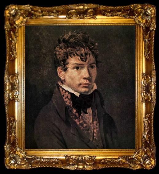 framed  Jacques-Louis  David Portrait of Ingres, ta009-2