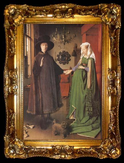 framed  Jan Van Eyck Giovanni Arnolfini and his Bride, ta009-2