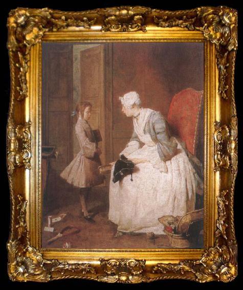 framed  Jean Baptiste Simeon Chardin The Govemess, ta009-2