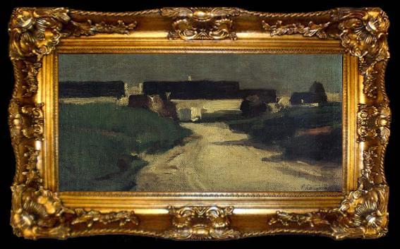 framed  John Longstaff Farmhouse, ta009-2