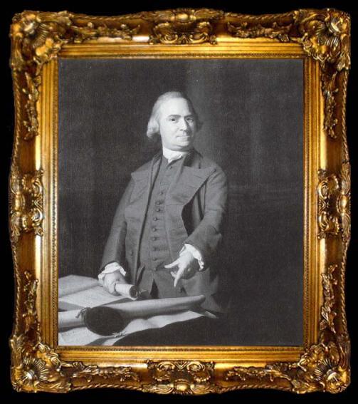 framed  John Singleton Copley Portrait von Samuel Adams, ta009-2