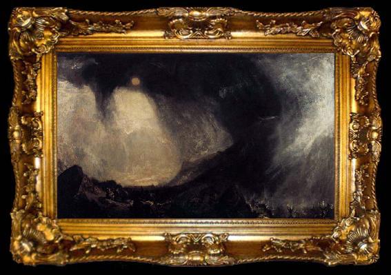 framed  Joseph Mallord William Turner Snow Storm, Hannibal and his Army Crossing the Alps, ta009-2