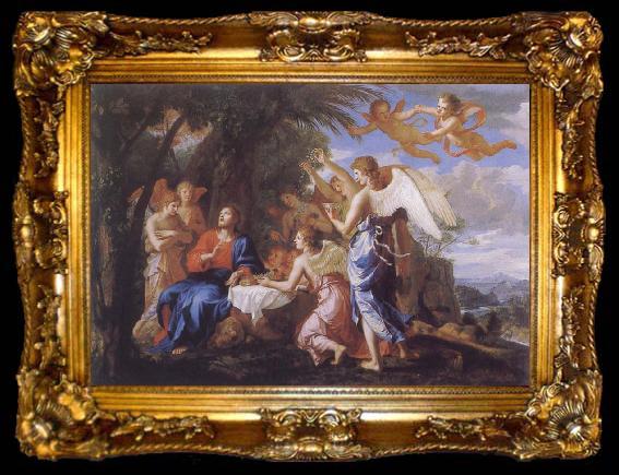 framed  Joseph Stella Christ Served by Angels, ta009-2