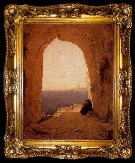 framed  Karl Blechen Grotto in the Gulf of Naples, ta009-2