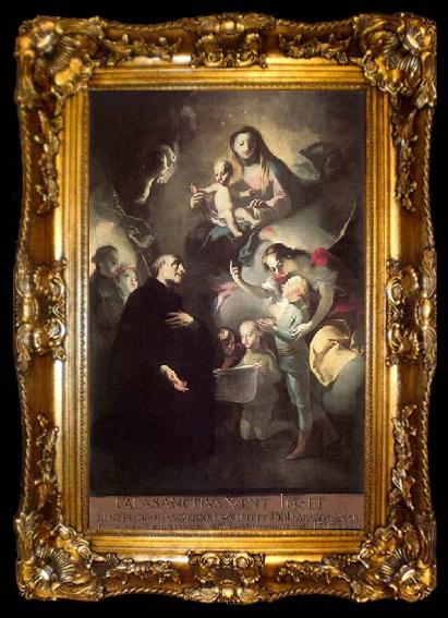 framed  LEICHER, Felix Ivo Saint Joseph Calasantius before the Virgin, ta009-2